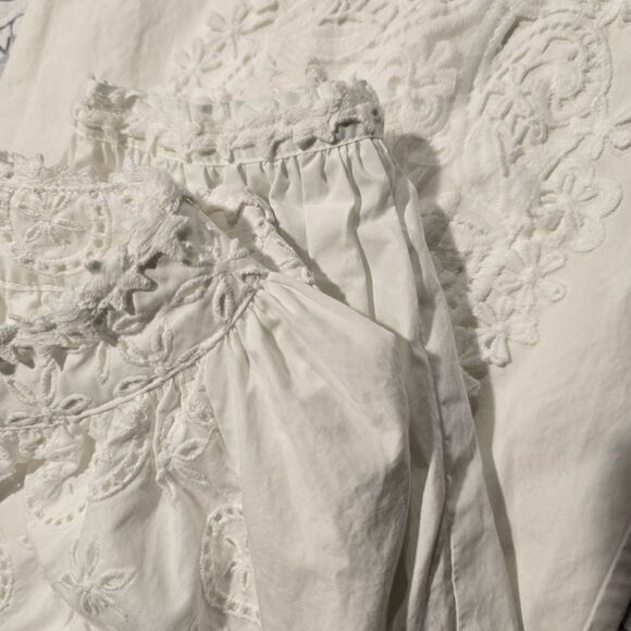 Johnny Was Dress Women Large White Jade Ekaterina Embroidery Pockets Tassel FLAW - Picture 13 of 13